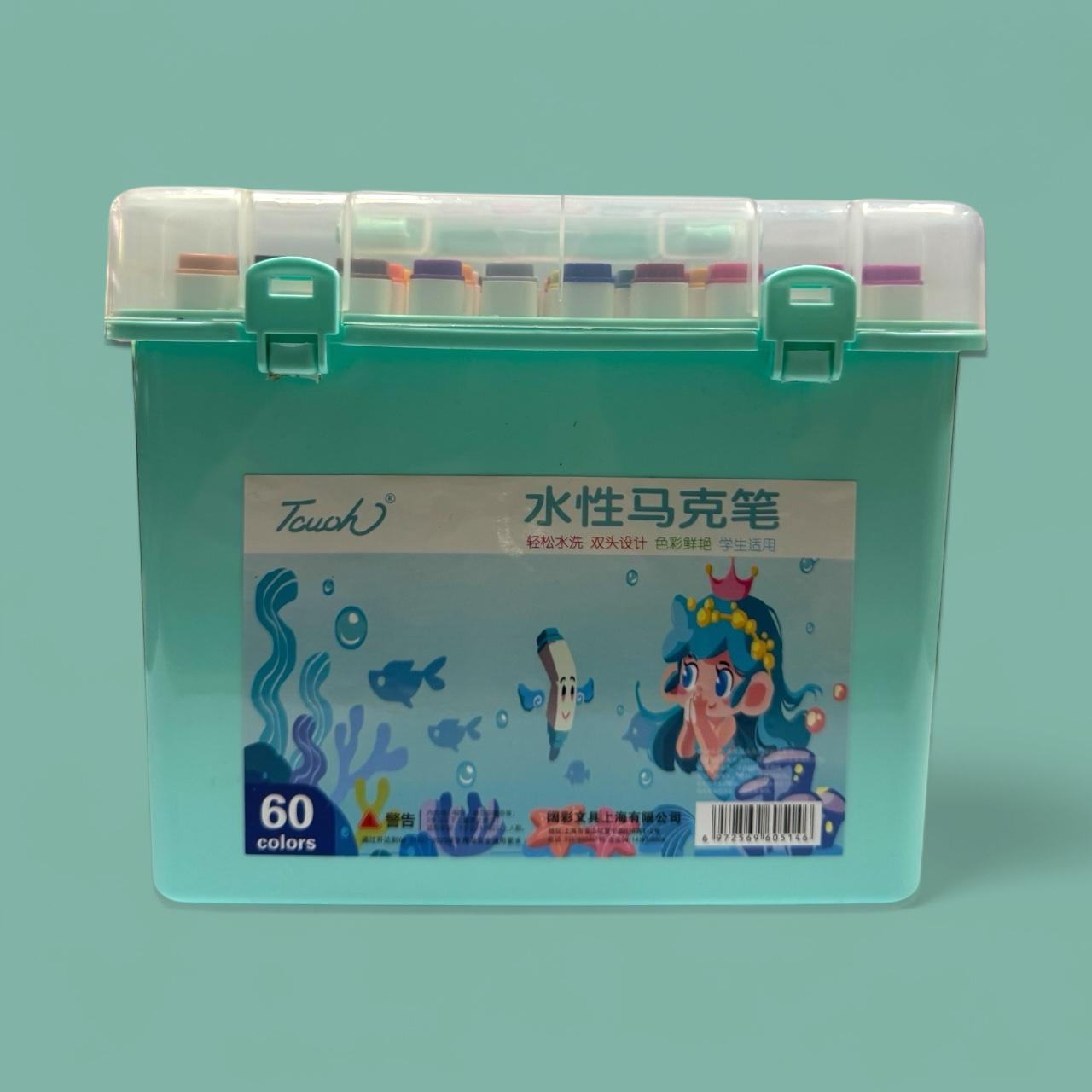 TOUCH MARKER SANAT KALEMİ 60’LI SET RENKLİ KUTULU VE ALKOL BAZLI (ARKAYA İZ BIRAKMAYAN KALİTELİ MODELLER)